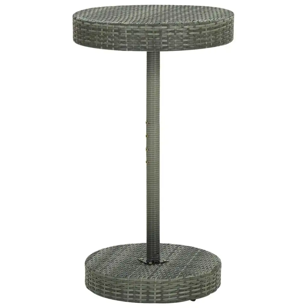 Garden Table Grey 60.5x106 cm Poly Rattan 45857