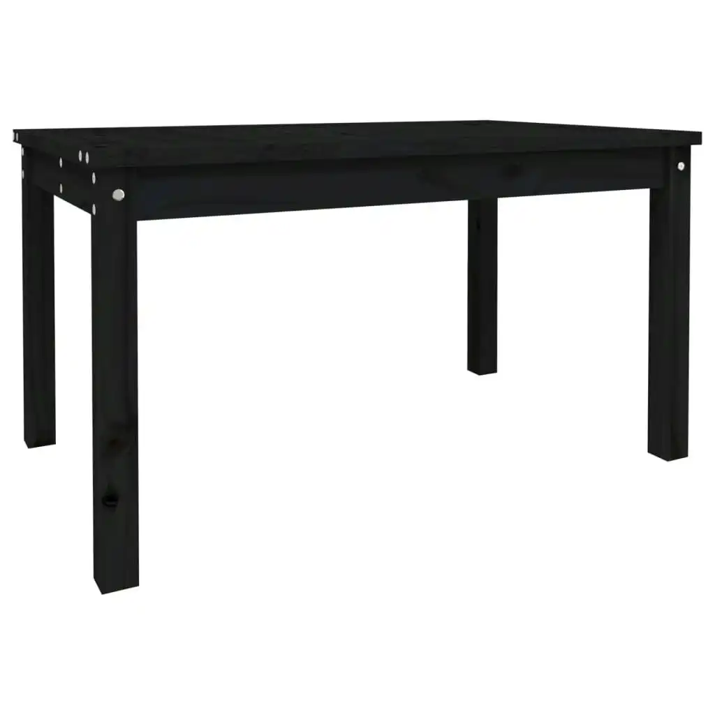 Garden Table Black 82.5x50.5x45 cm Solid Wood Pine 824117