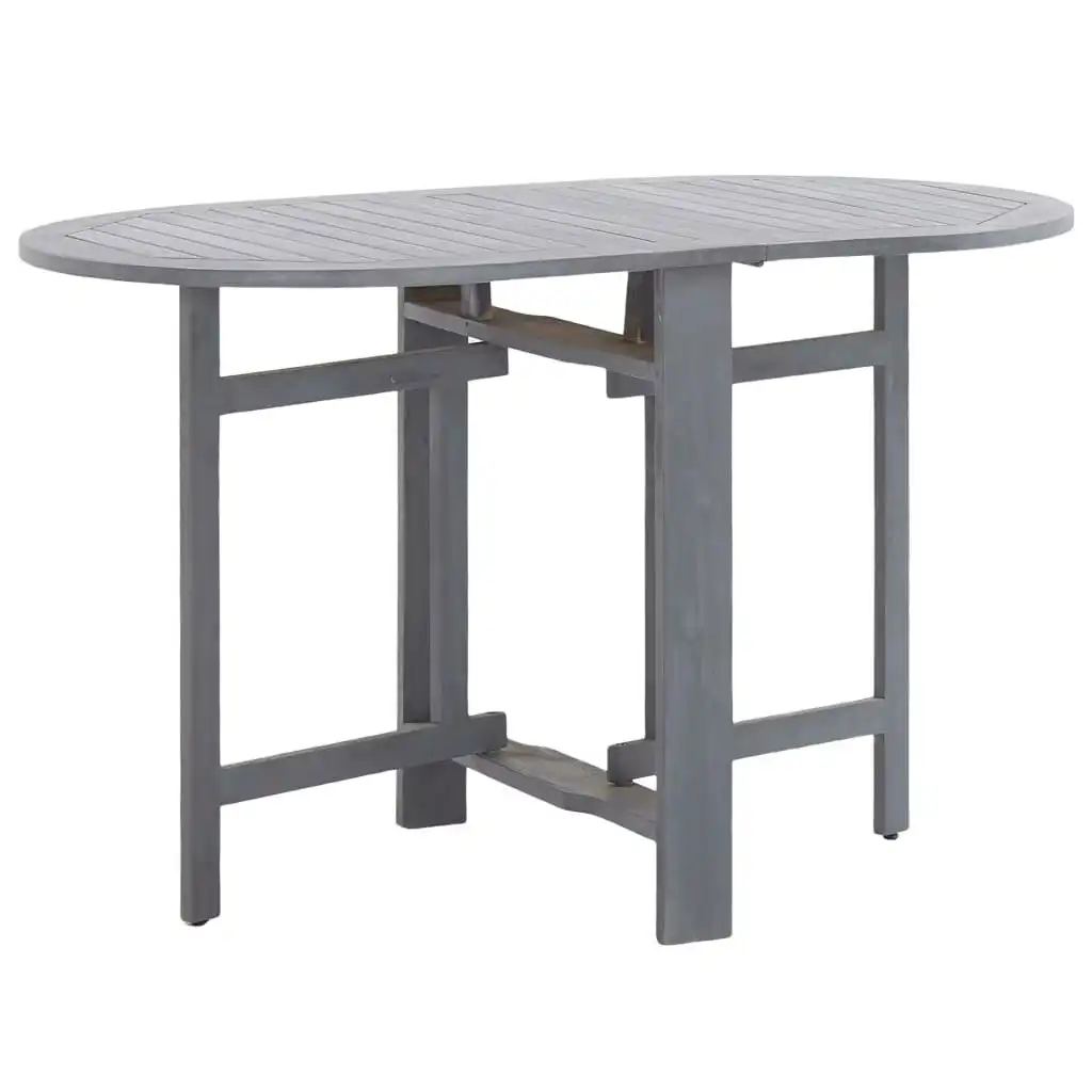 Garden Table Grey 120x70x74 cm Solid Acacia Wood 46325