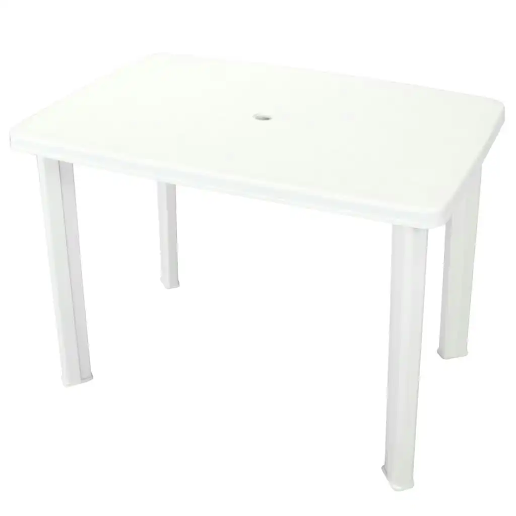 Garden Table White 101x68x72 cm Plastic 43592