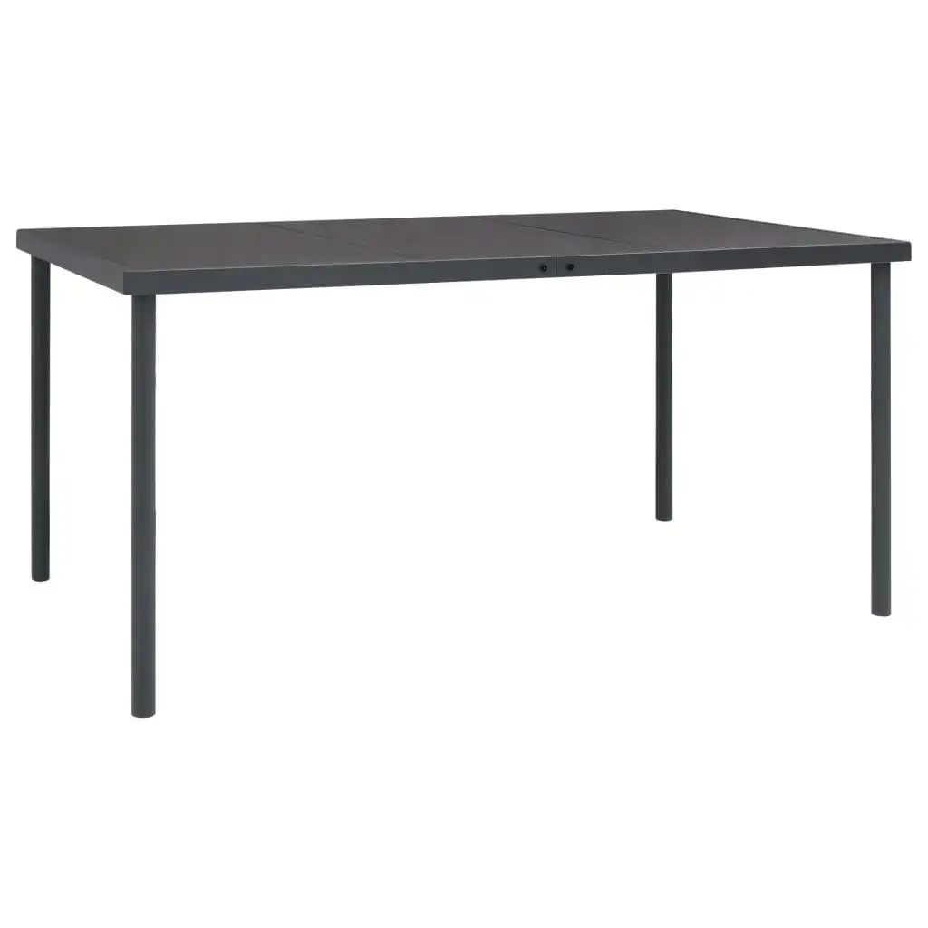 Outdoor Dining Table Anthracite 150x90x74 cm Steel 313087