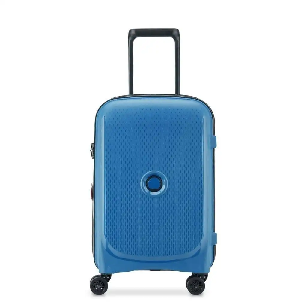DELSEY Belmont Plus 55cm Carry On Luggage Zinc Blue