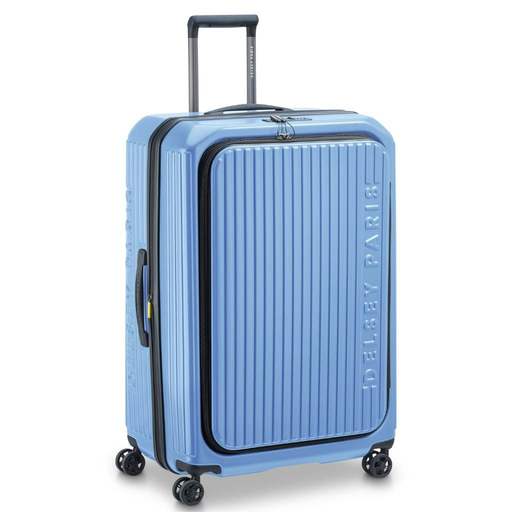 DELSEY Securitime ZIP Top Opening 76cm Large Exp Luggage - Blue