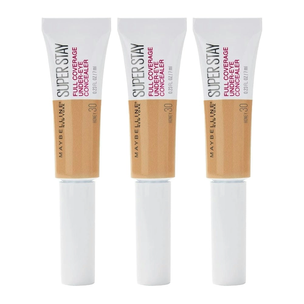 Maybelline Super Stay Full Coverage Under-eye Concealer 6ml 30 Honey - 3 Pack