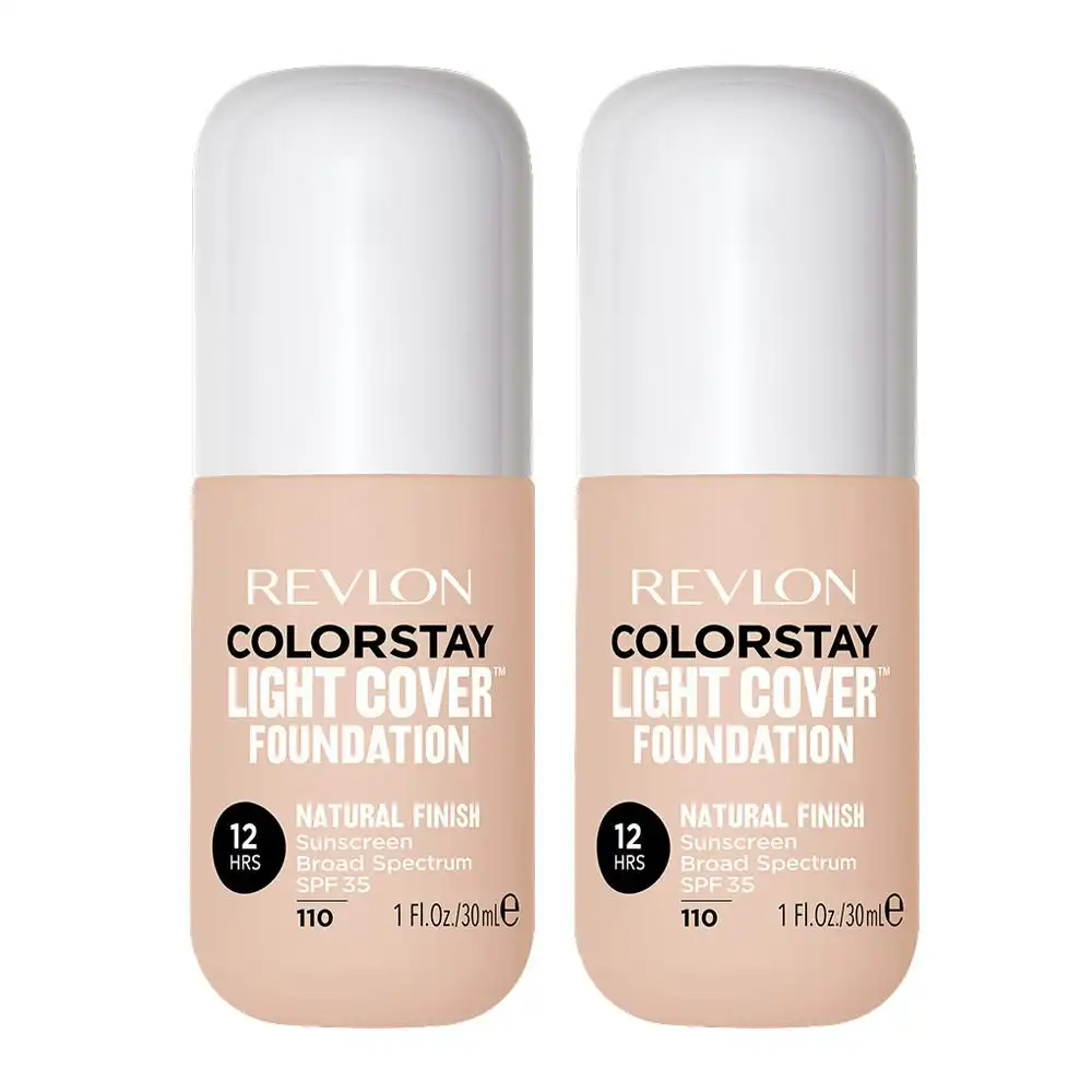 Revlon Colorstay Light Cover Foundation 30ml 110 Ivory - 2 Pack