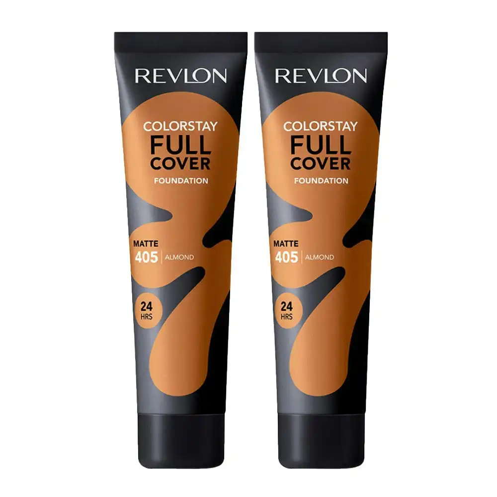 Revlon Colorstay Full Cover Matte Foundation 30ml 405 Almond - 2 Pack