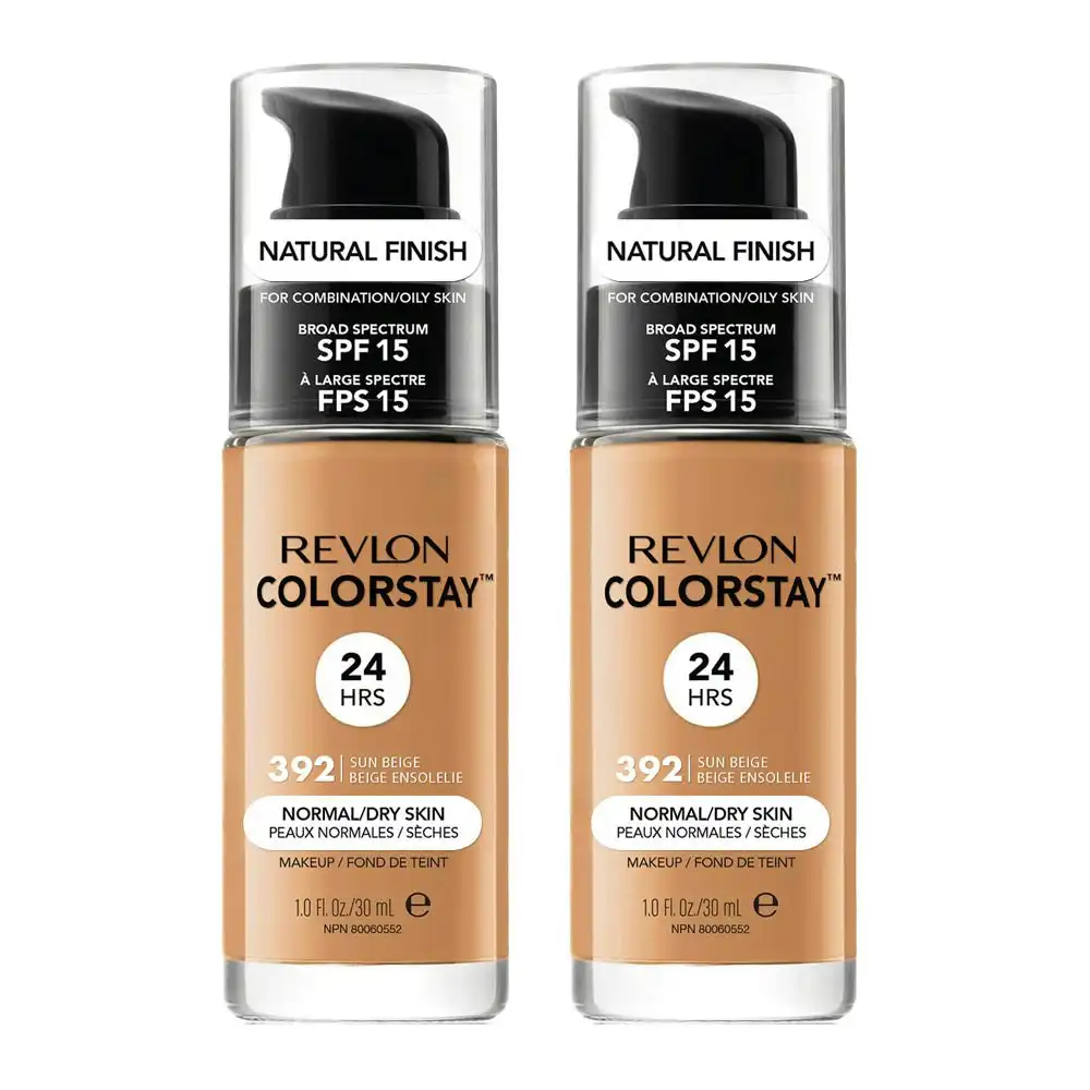 Revlon Colorstay Makeup Normal/ Dry Skin 30ml 392 Sun Beige - 2 Pack