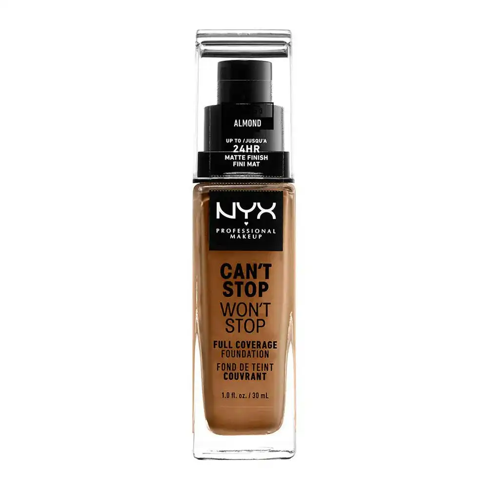 NYX Professional Nyx Can't Stop Wont Stop Full Coverage Foundation 30ml Cswsf15.3 Almond