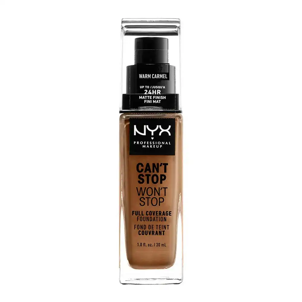 NYX Professional Nyx Can't Stop Wont Stop Full Coverage Foundation 30ml Cswsf15.7 Warm Caramel