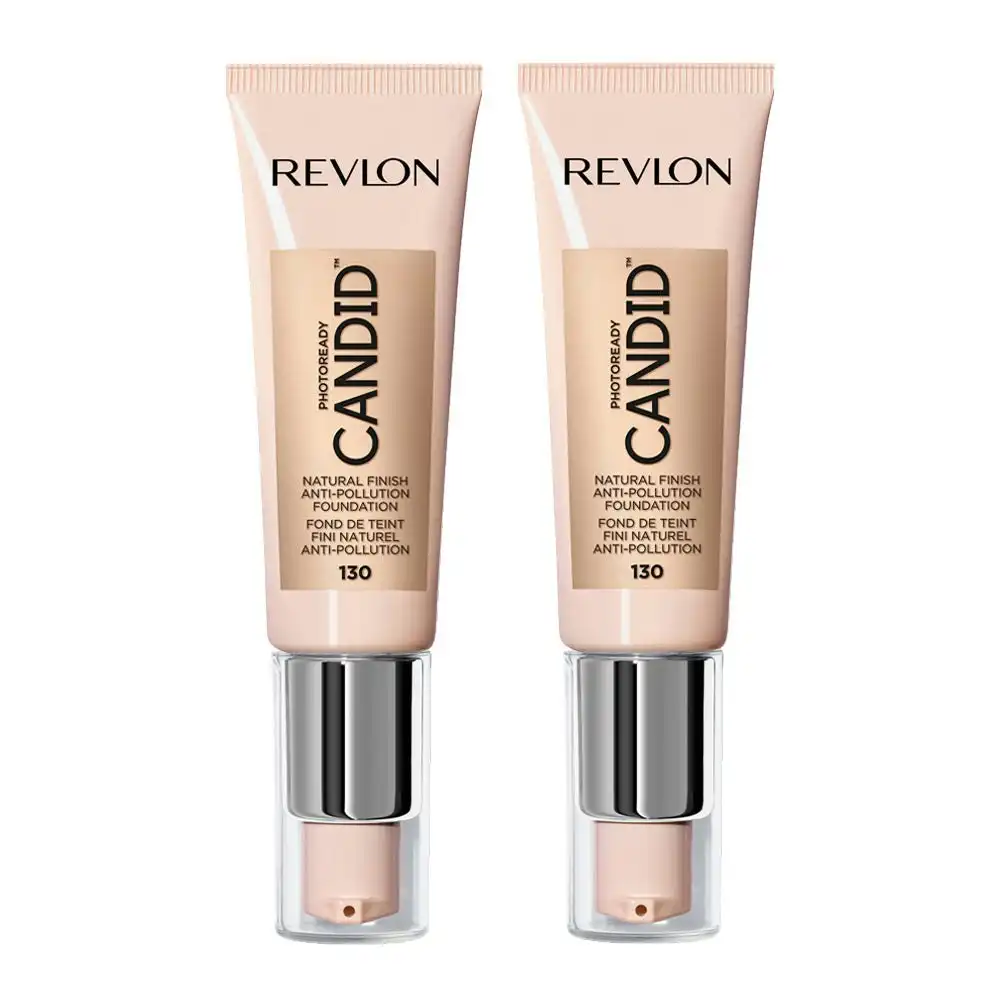 Revlon Photoready Candid Natural Finish Anti-pollution Foundation 22ml 130 Ivory - 2 Pack