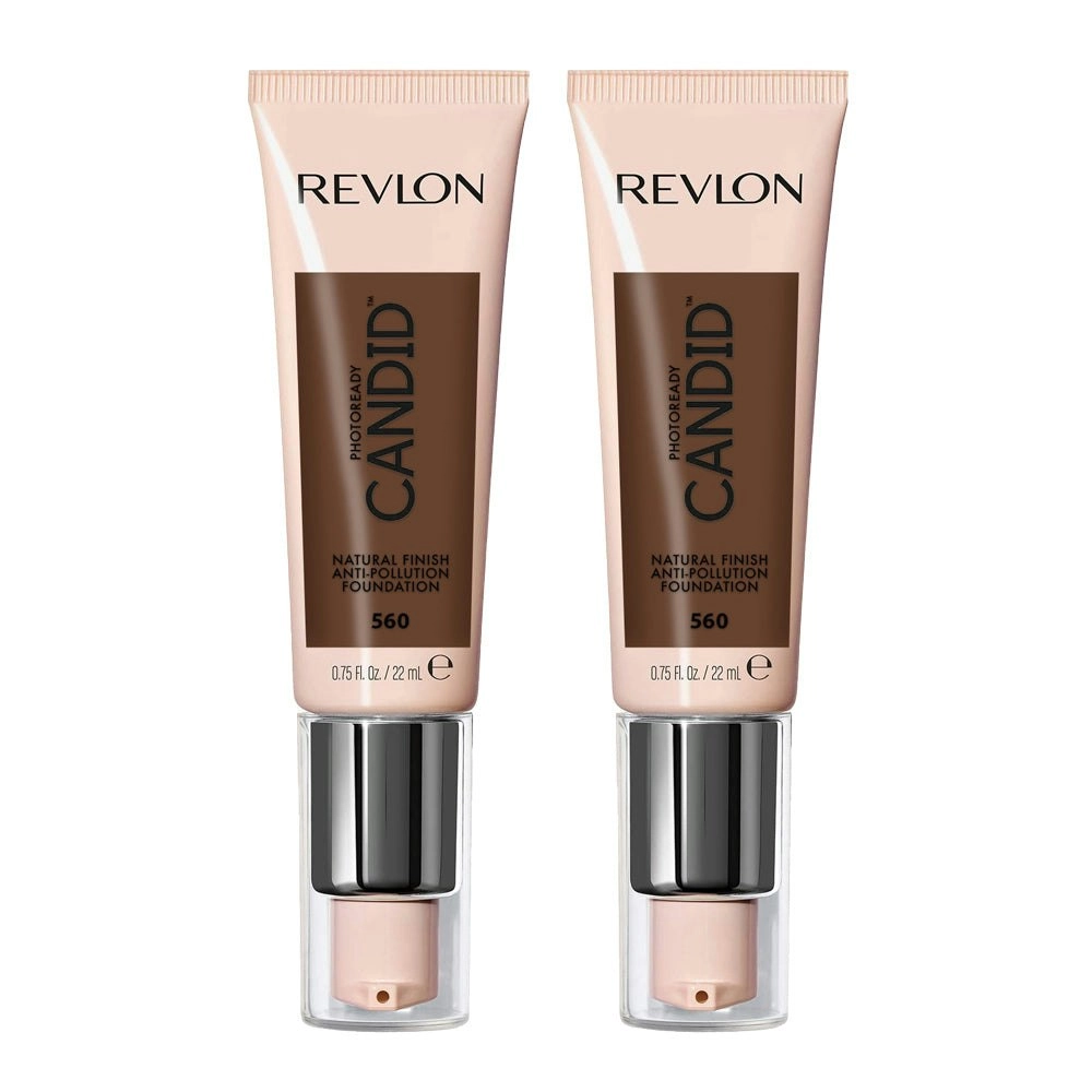 Revlon Photoready Candid Natural Finish Anti-pollution Foundation 22ml 560 Espresso - 2 Pack