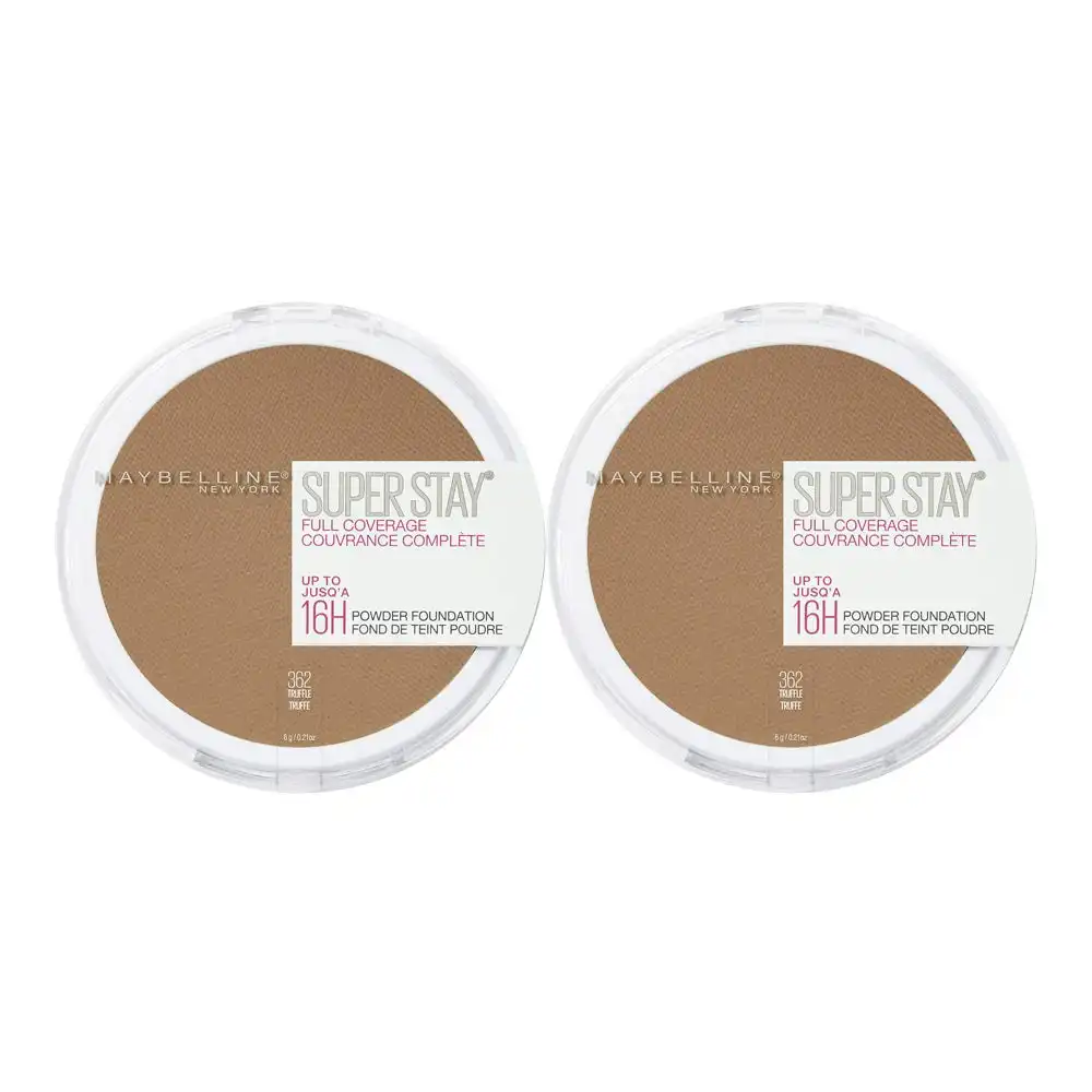 Maybelline Super Stay Full Coverage 16h Powder 9g 362 Truffle - 2 Pack