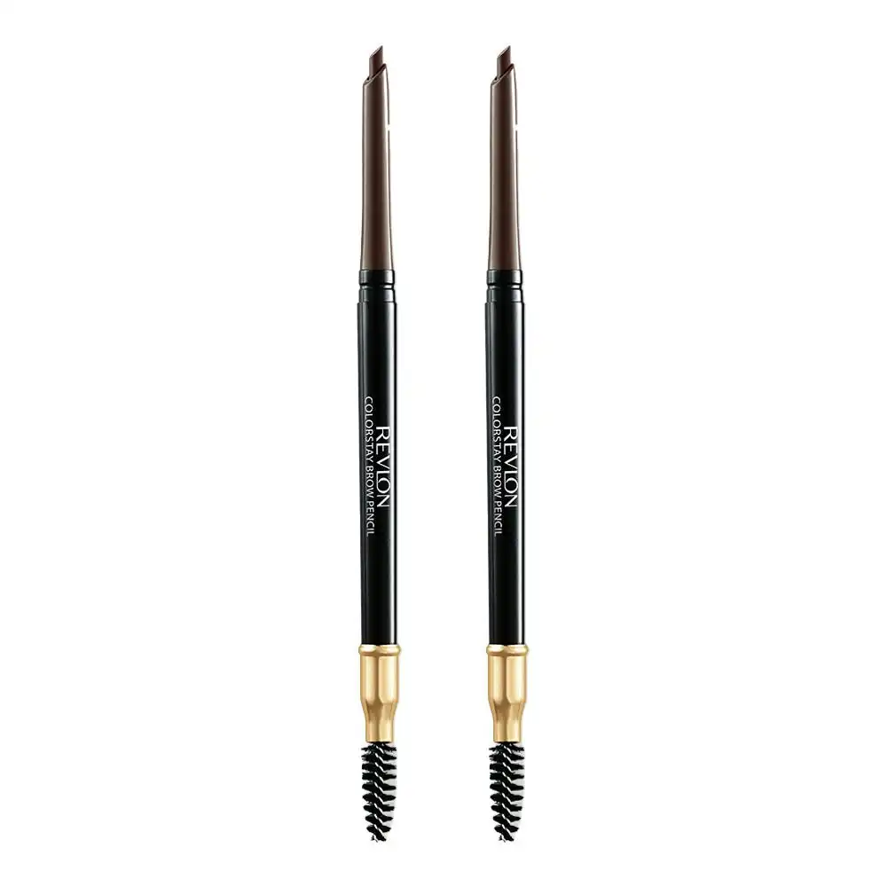 Revlon Colorstay Brow Pencil 0.35g 220 Dark Brown - 2 Pack