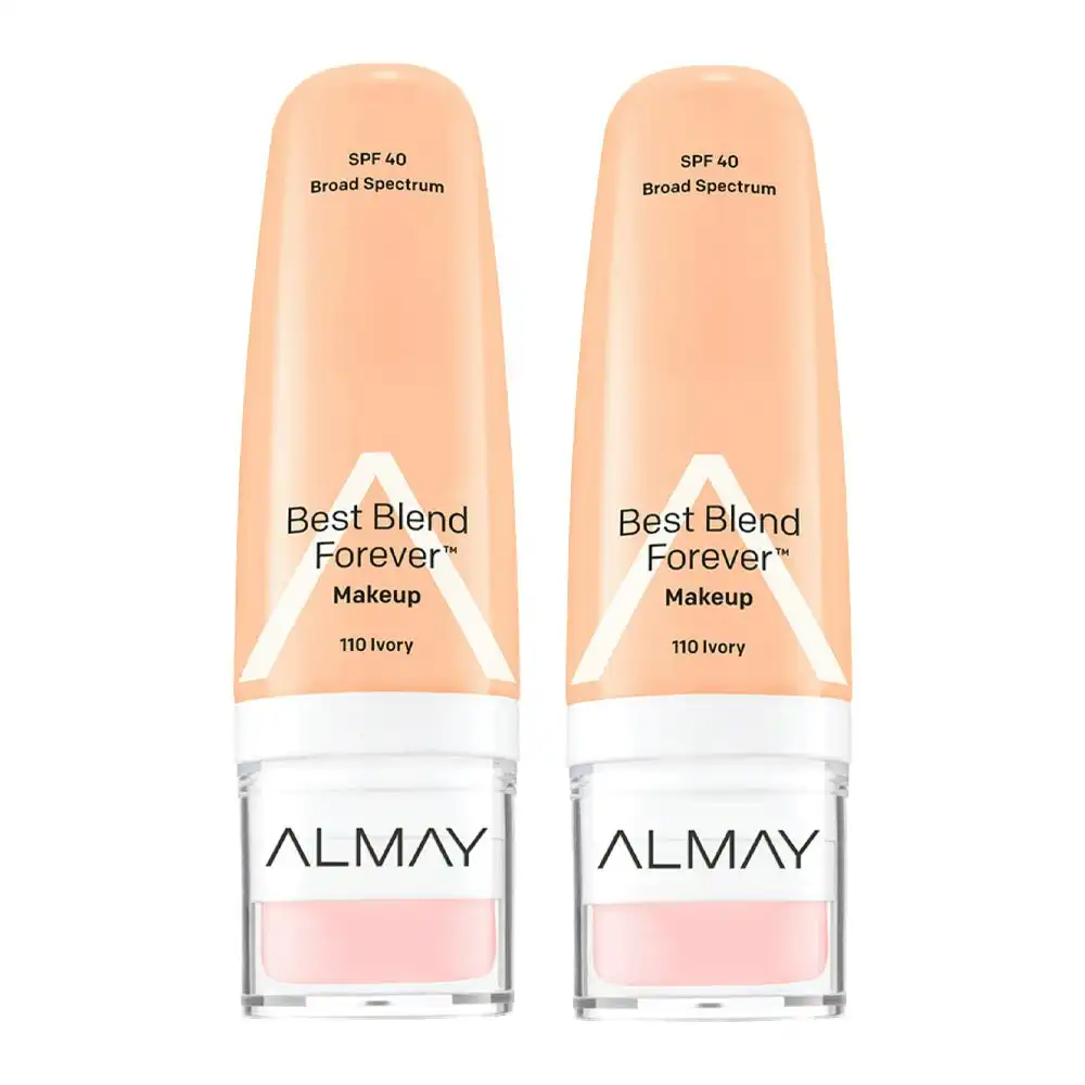 Almay Best Blend Forever Makeup 30ml 110 Ivory - 2 Pack