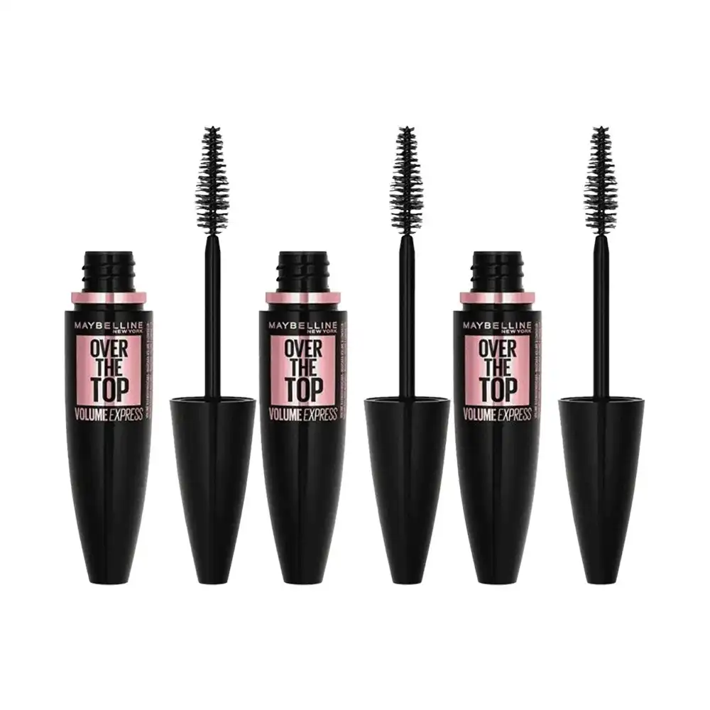 Maybelline Volum' Express Over The Top Mascara 8.7ml 01 Black - 3 Pack