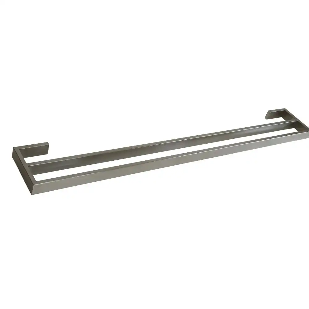 Aguzzo Montangna Stainless Steel Double Towel Rail 900mm - Brushed Satin