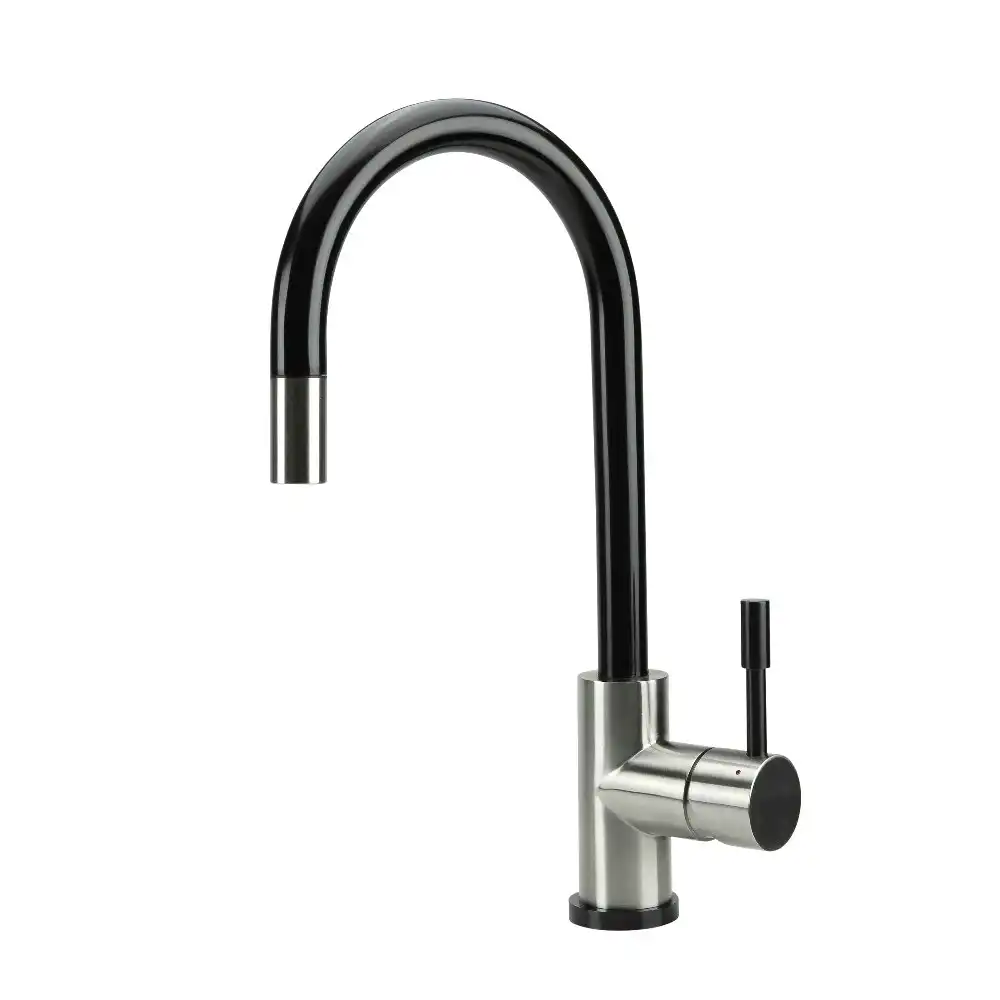 Swedia Klaas Stainless Steel Kitchen Mixer Tap w Pull-Out - Brushed Black Satin