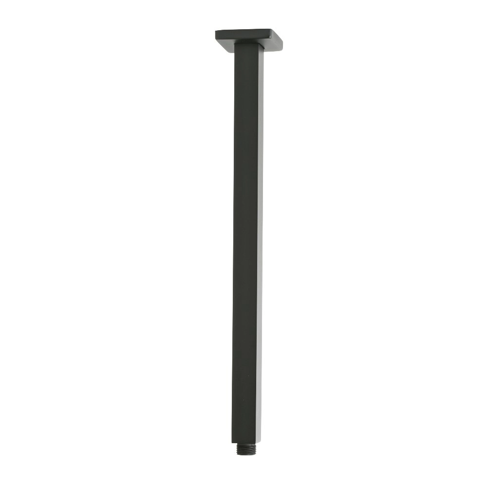 Vale 400mm Ceiling Mounted Square Shower Arm - Matte Black