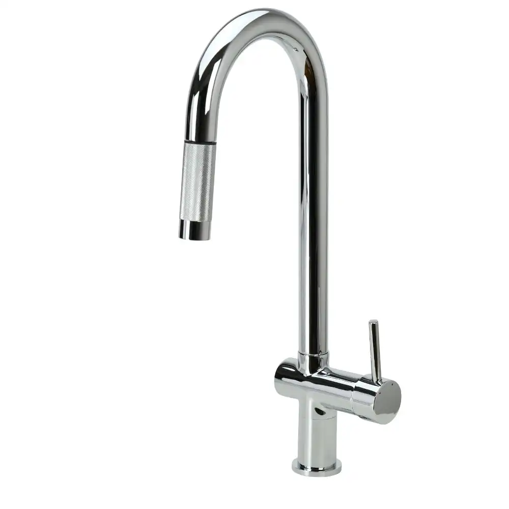 Vale Superb Pull Out Goose Neck Kitchen Mixer Tap - Chrome