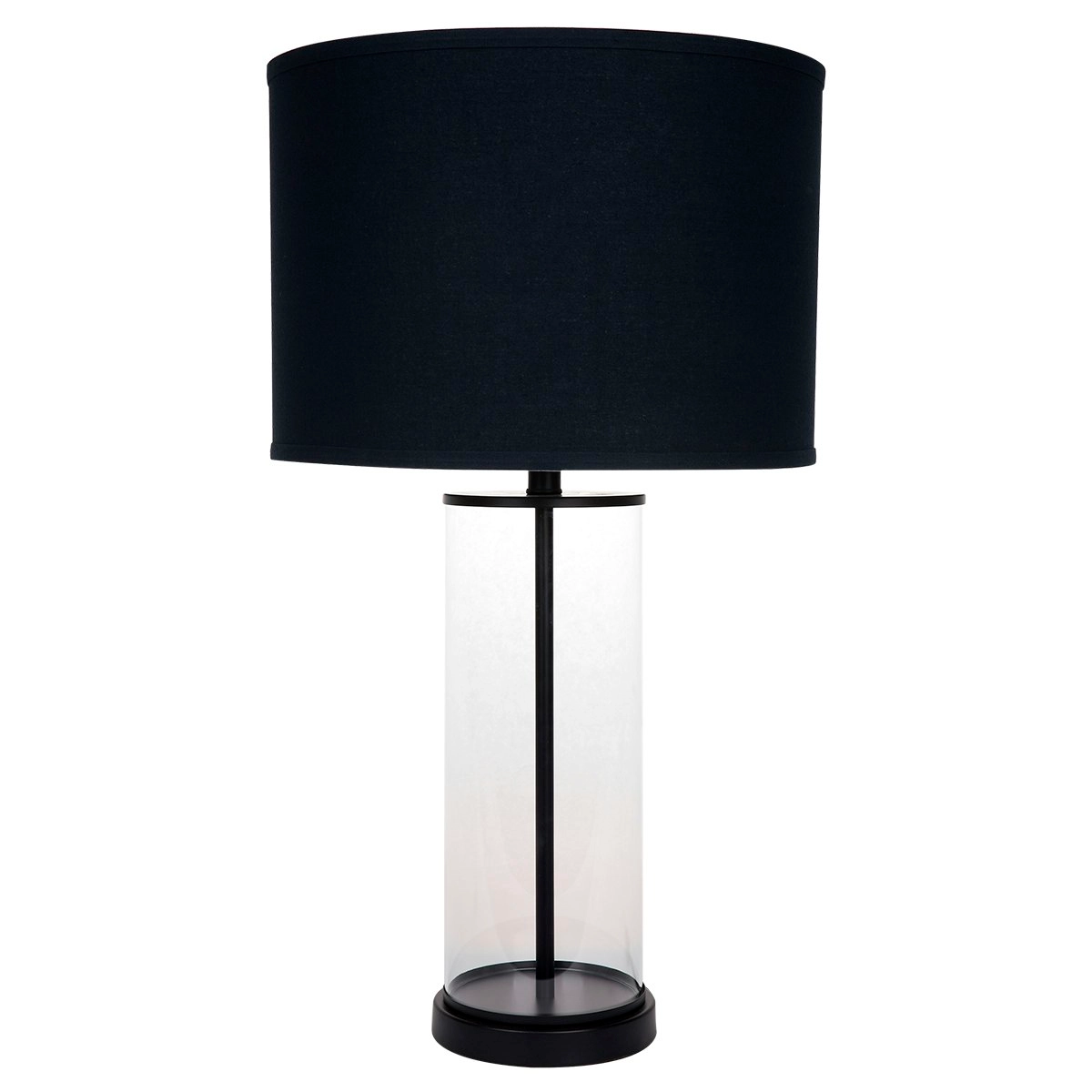 Cafe Lighting Left Bank Table Lamp - Black with Black Shade