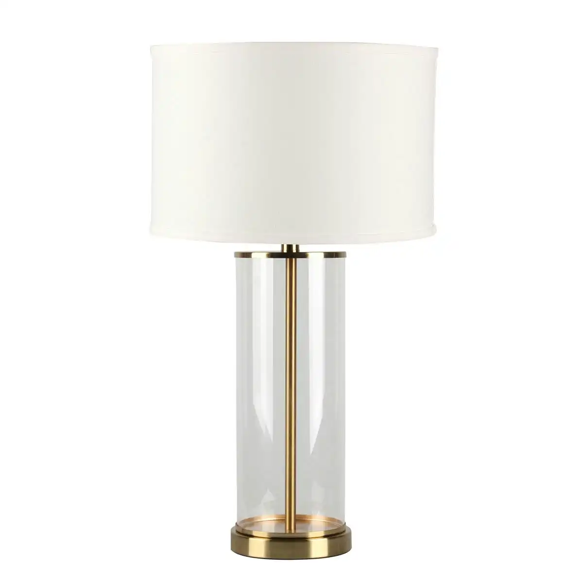 Cafe Lighting Left Bank Table Lamp - Brass with White Shade
