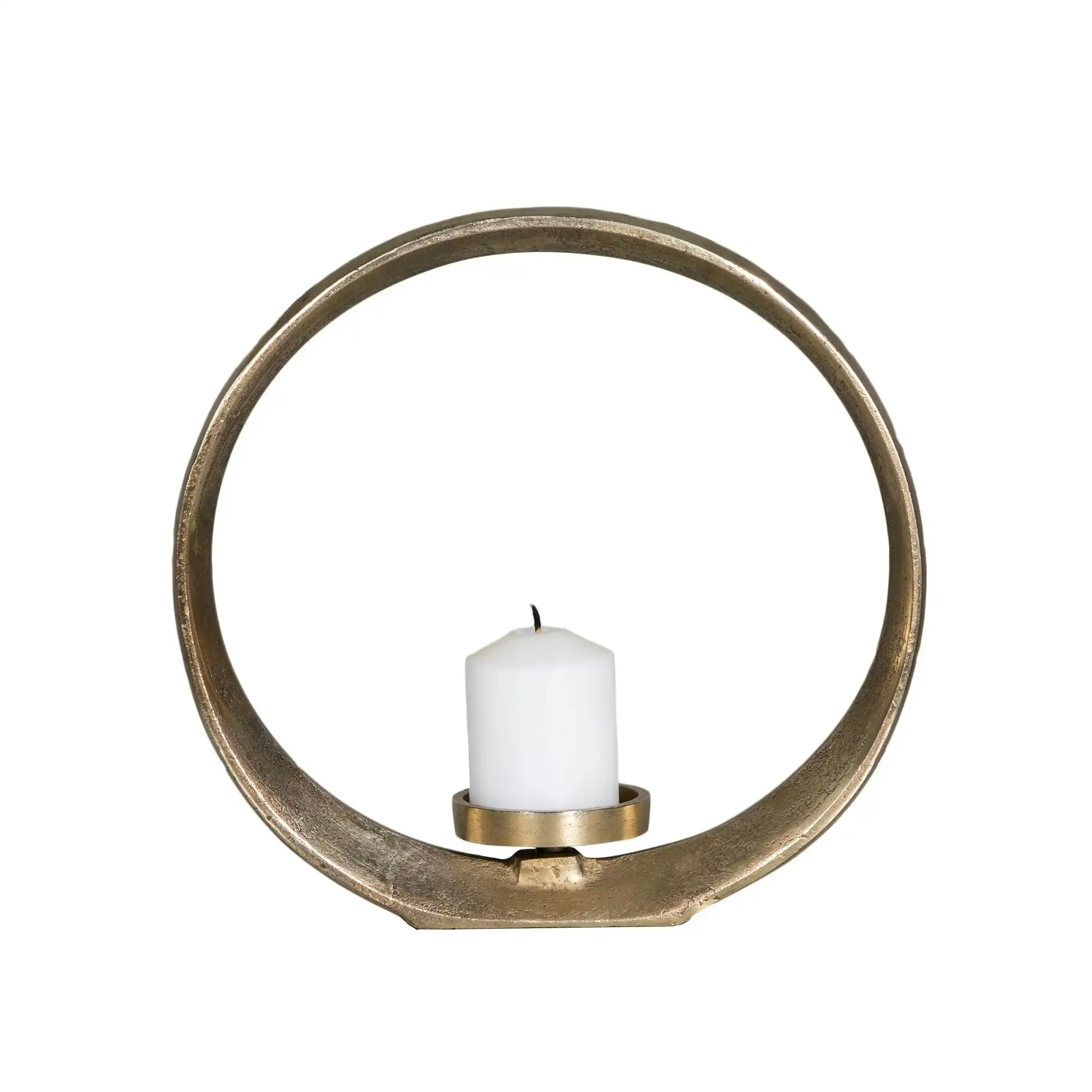 SSH Collection Halo 35cm Wide Candle Stand - Brass