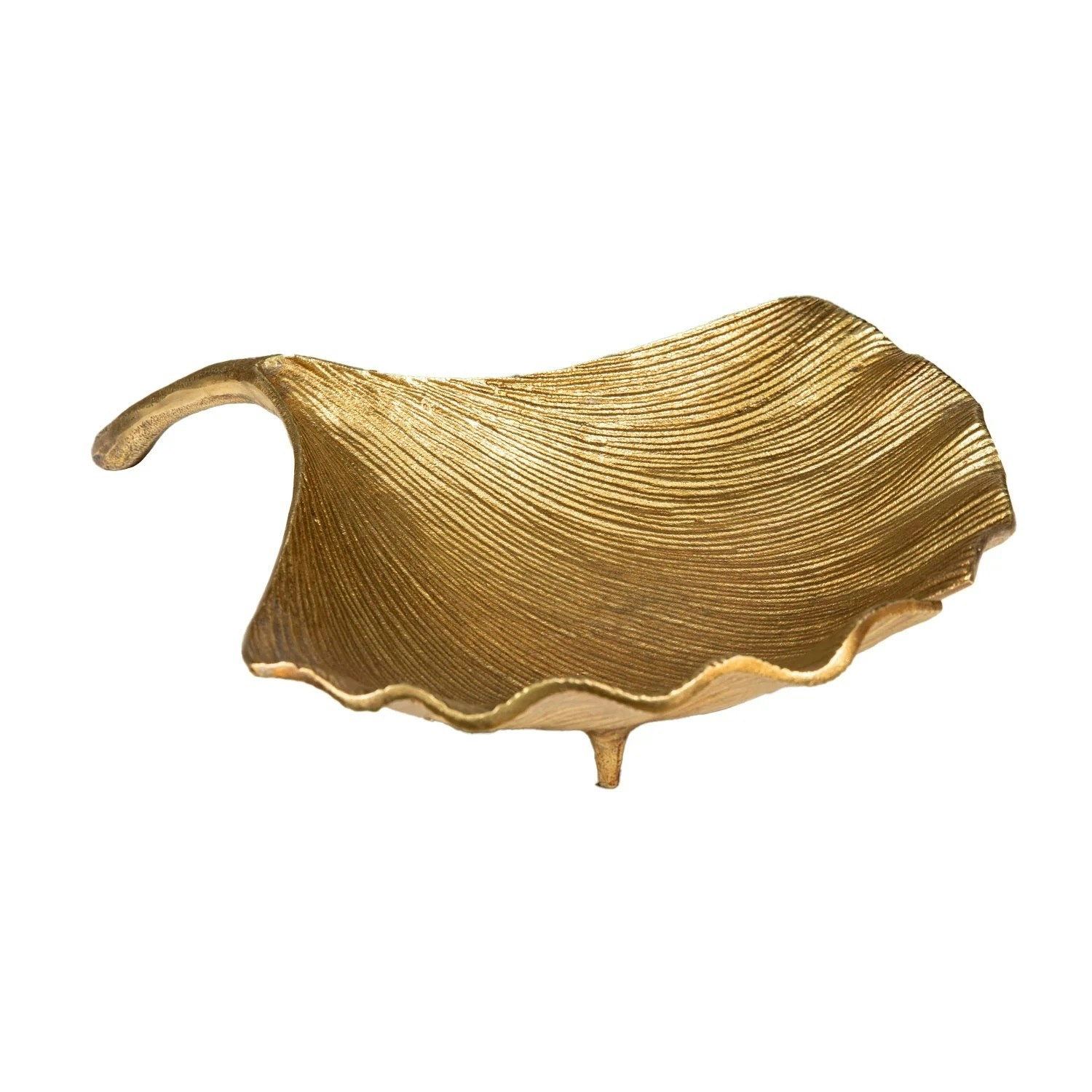 SSH Collection Ginkgo 43cm Wide Decorative Leaf/Bowl - Antique Brass