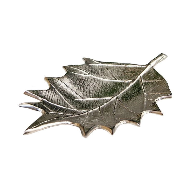 SSH Collection Oak Small 31cm Long Decorative Leaf - Nickel