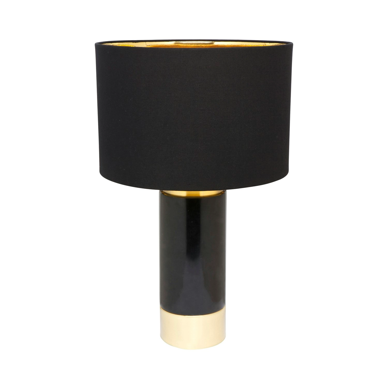 Cafe Lighting Paola Marble Table Lamp - Black with Black Shade