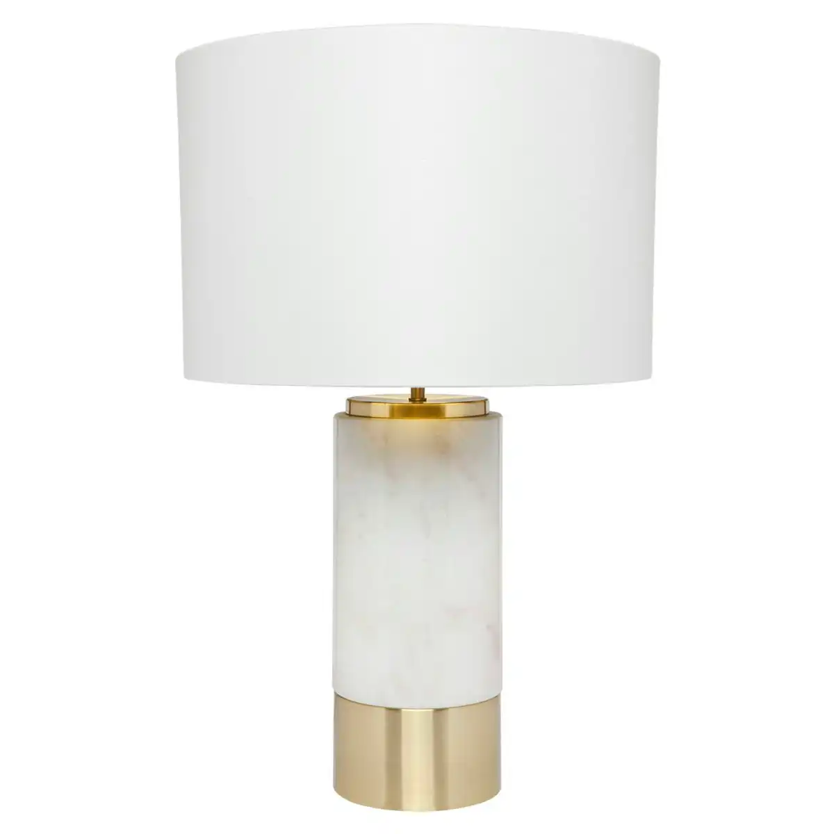 Cafe Lighting Paola Marble Table Lamp - White with White Shade
