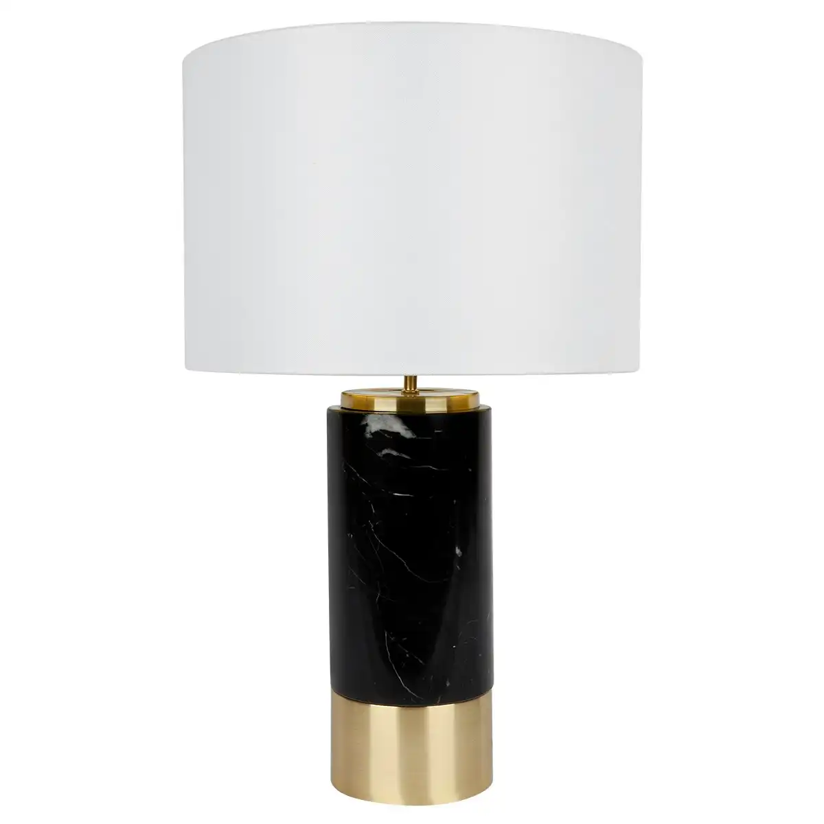 Cafe Lighting Paola Marble Table Lamp - Black with White Shade