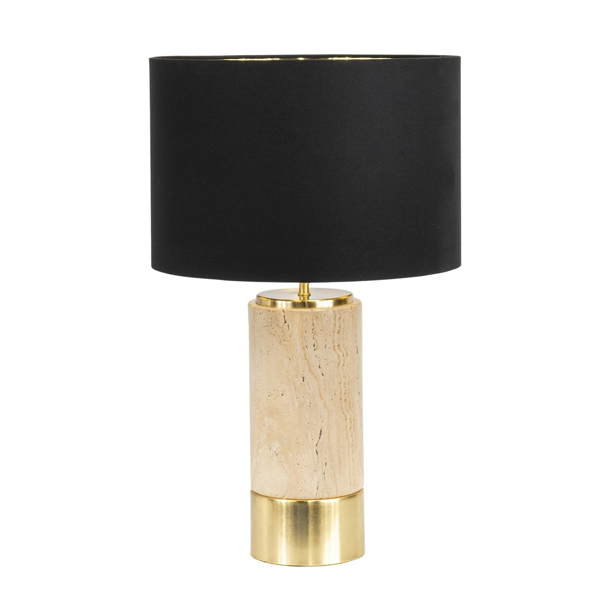 Cafe Lighting Paola Travertine Table Lamp - Black