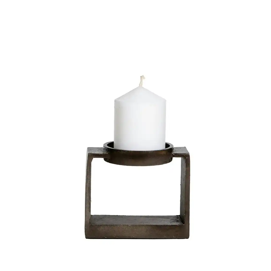 SSH Collection Miles 11.5cm Single Candle Stand - Antique Brown