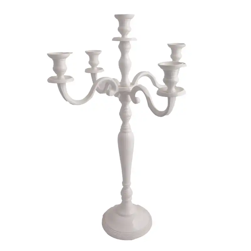 SSH Collection Christine 60cm Tall 5 Candle Candelabra - White