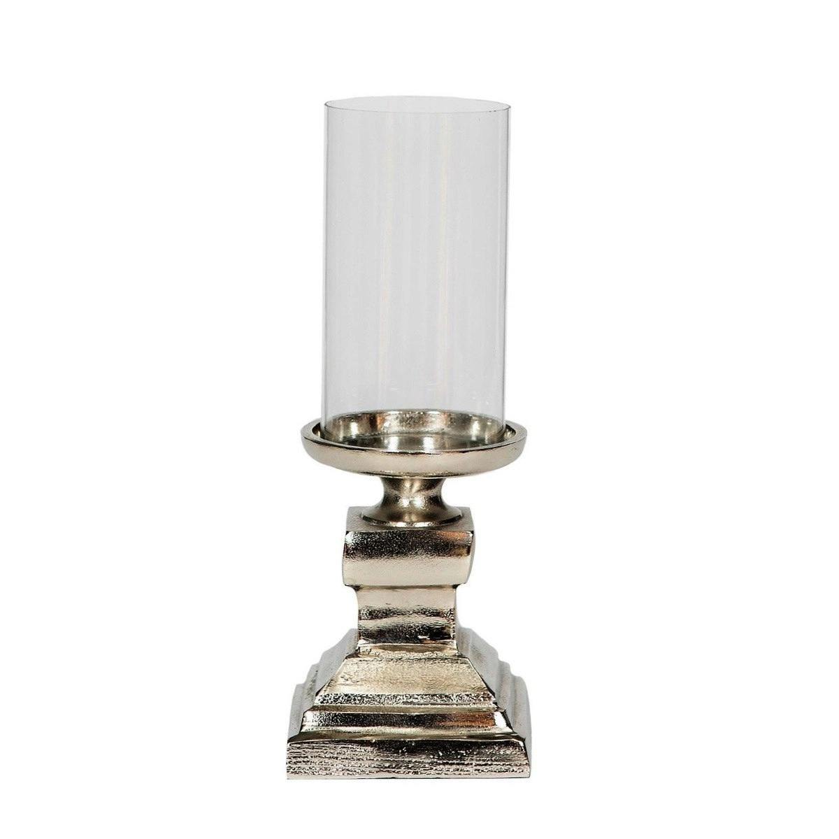 SSH Collection Lara 53cm Tall Hurricane Lamp - Nickel