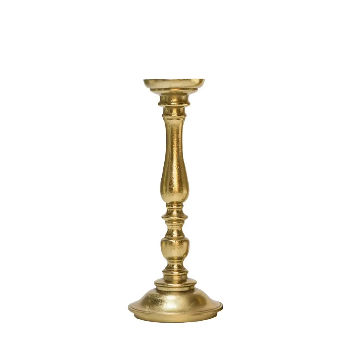 SSH Collection Alexa 36cm Tall Single Candle Stand - Brass