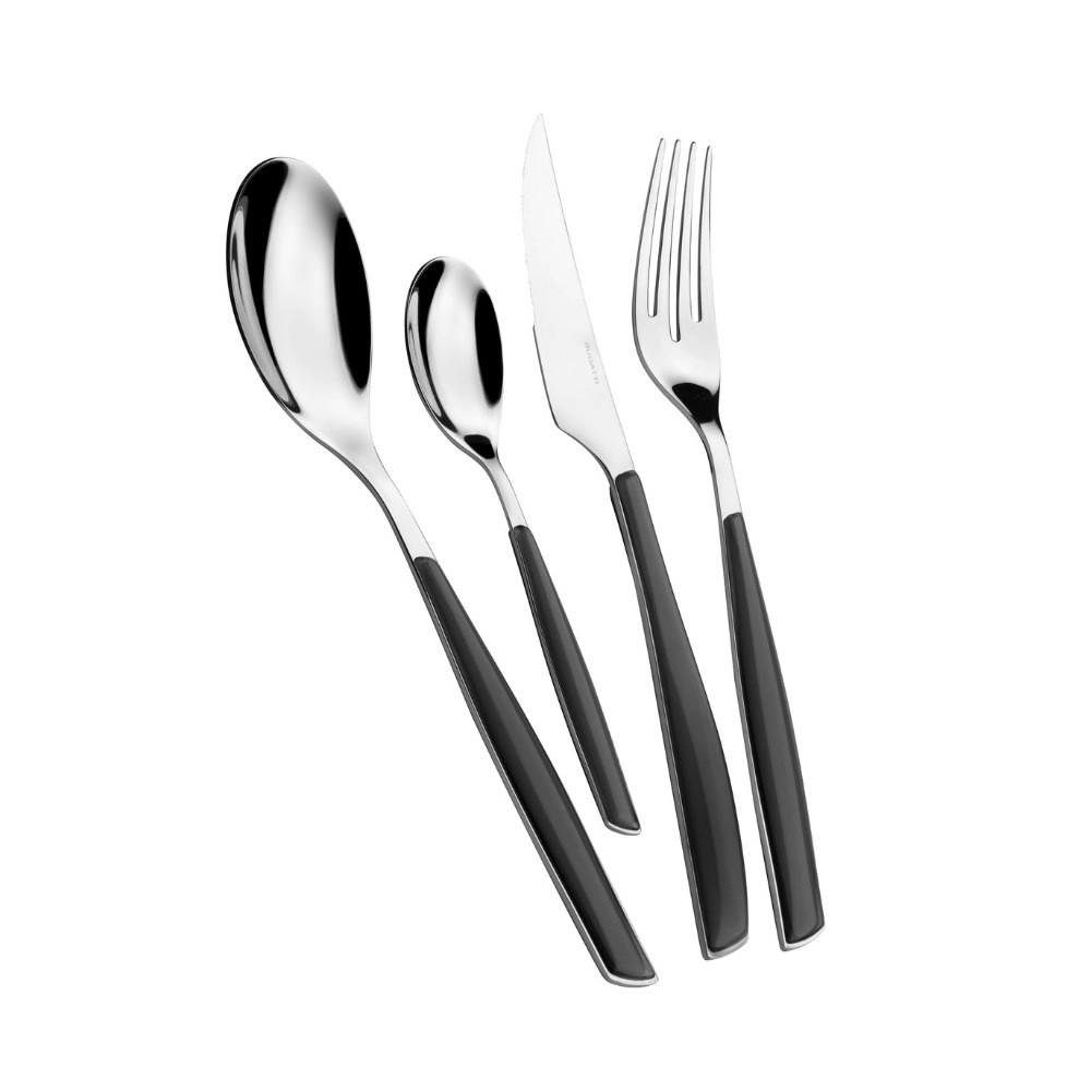 Bugatti Glamour 24 Piece Cutlery Set - Smokey Black