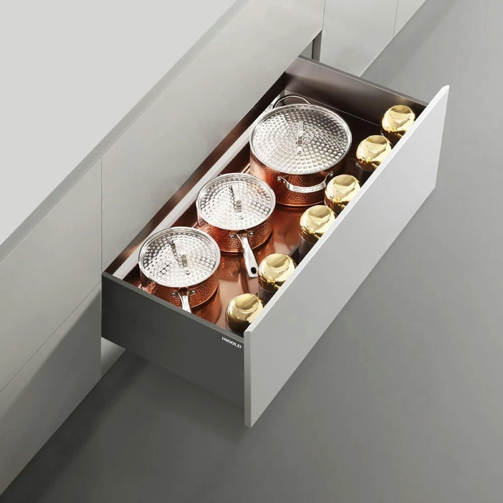 Higold Shearer Pull Out Kitchen Drawer - Deep Basket with Drain Tray (for 60cm corner cupboard)