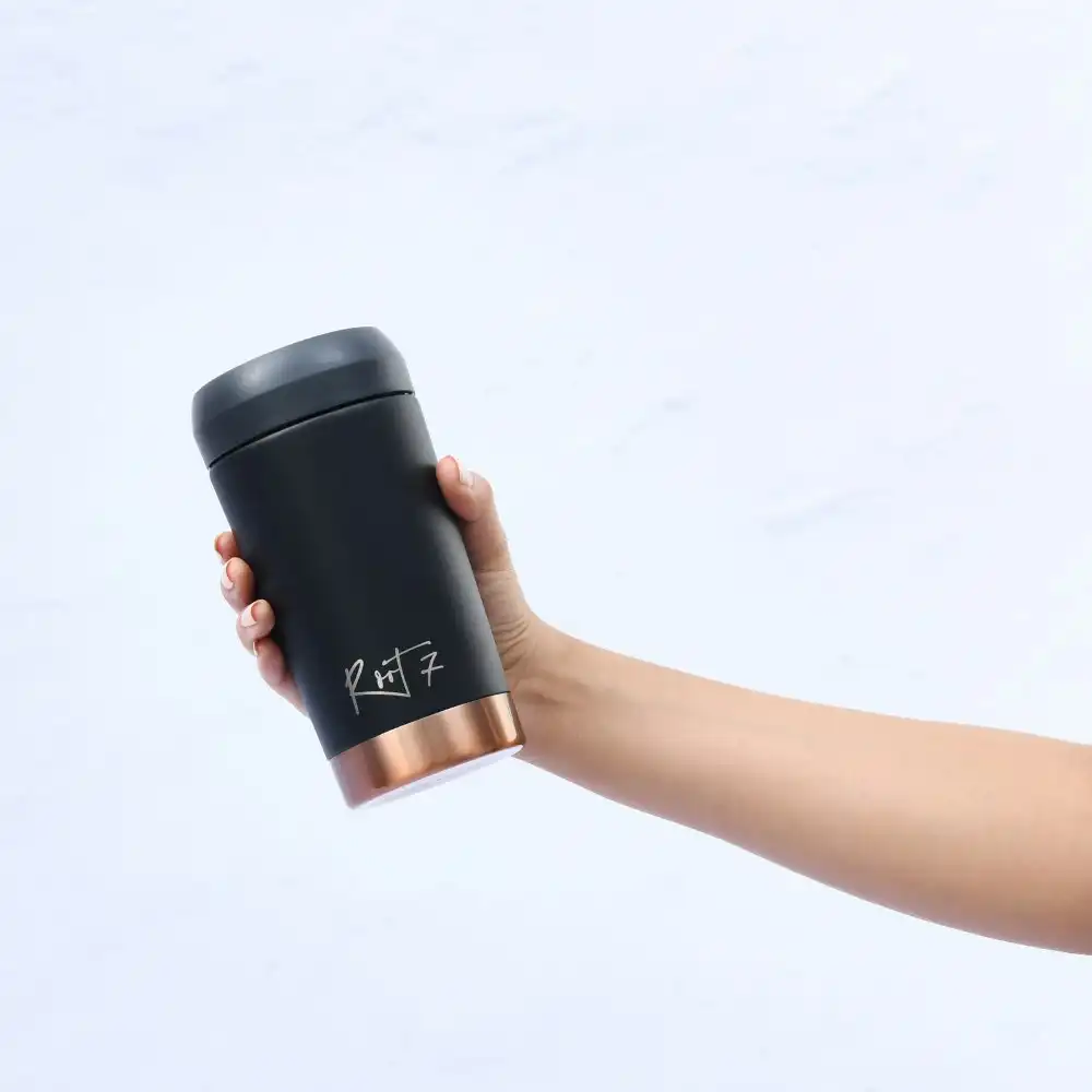 Root7 360ml Travel Cup - VIP Black Split