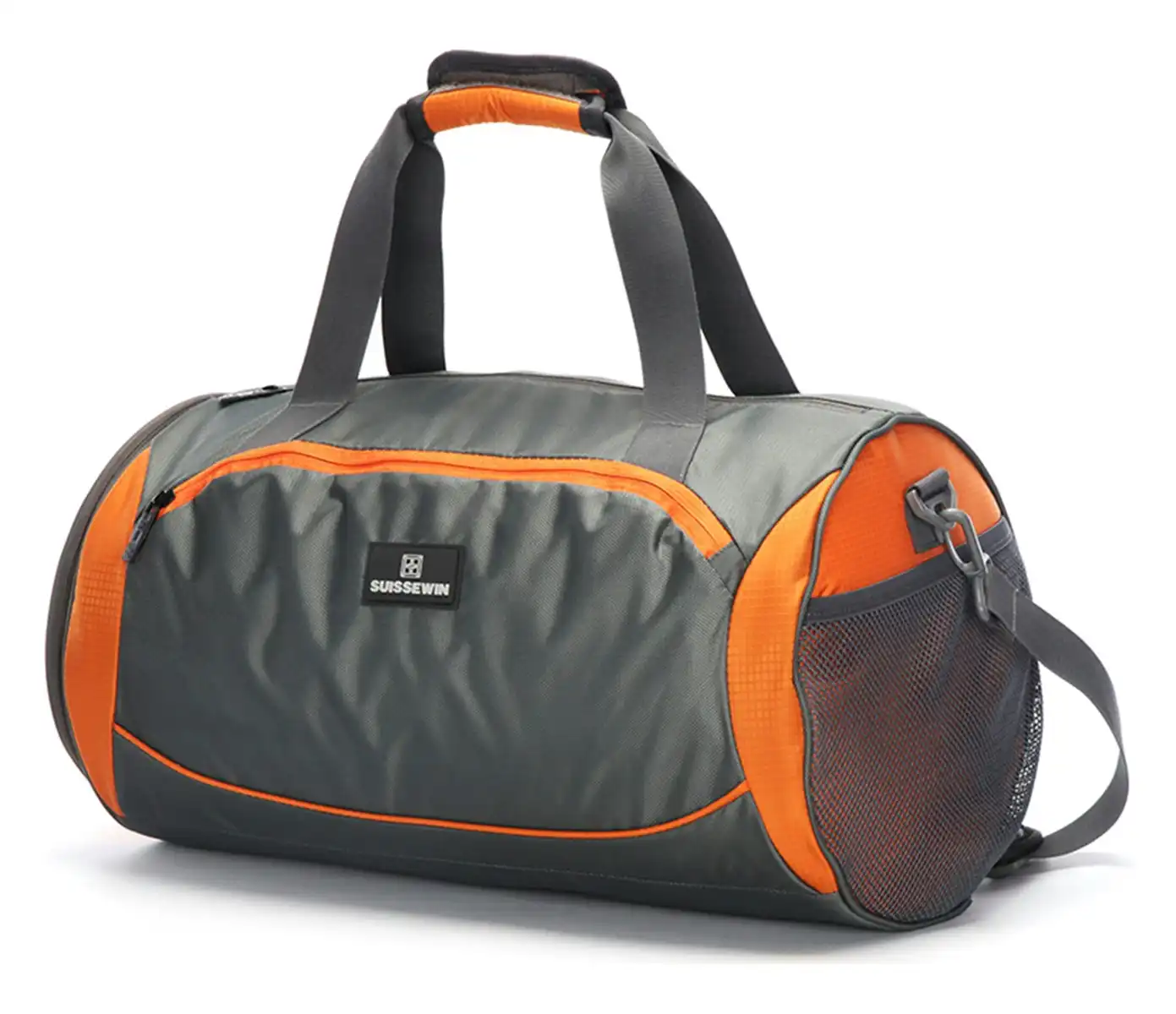 Suissewin Swiss Water-Resistant Gym Sport Crossbody Duffel Bag Luggage Hand Bag SNG3008 Orange