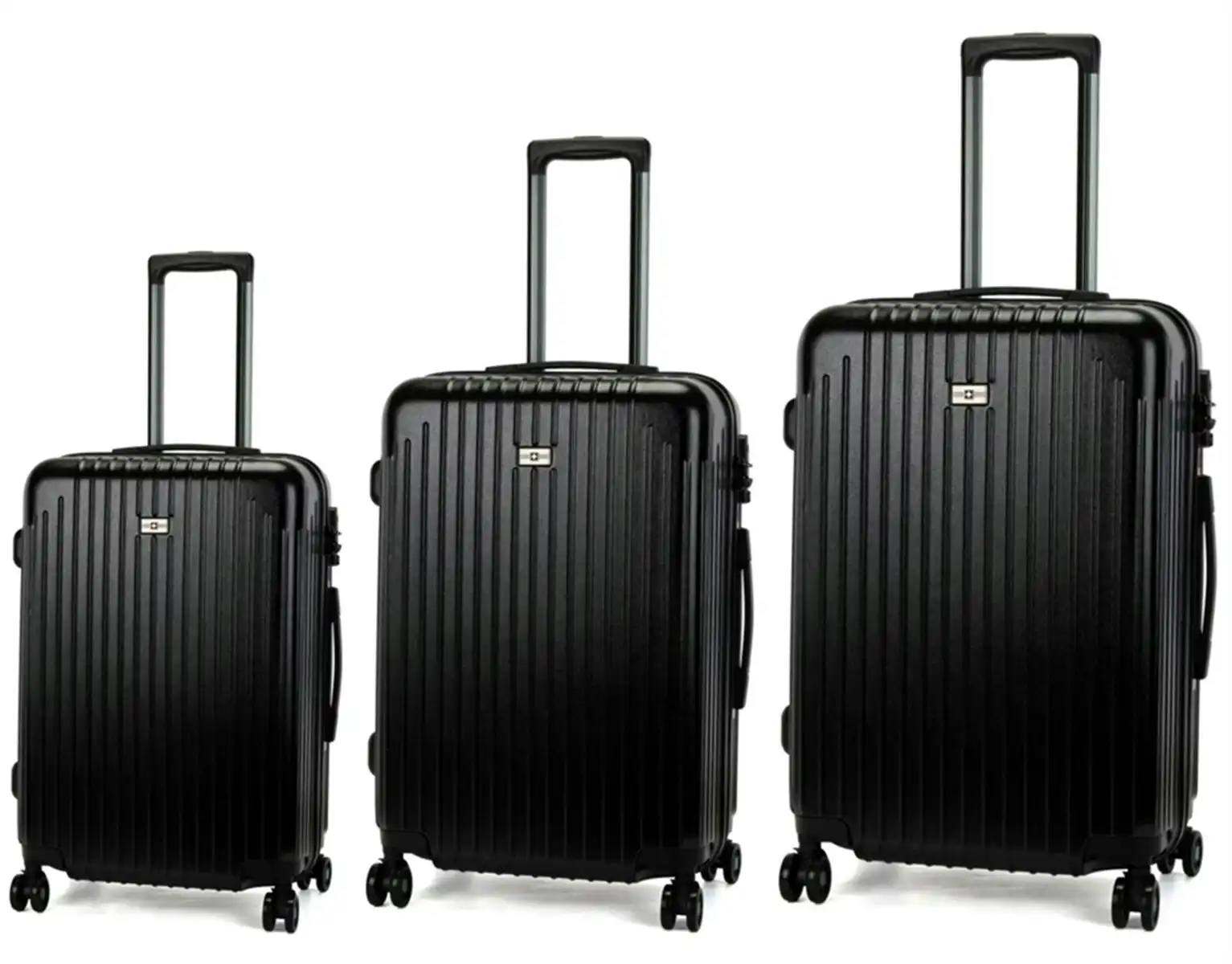Suissewin Swiss Luggage Suitcase Lightweight TSA locker HardCase SN9780ABC 20" 24" 28" 3PCS Set