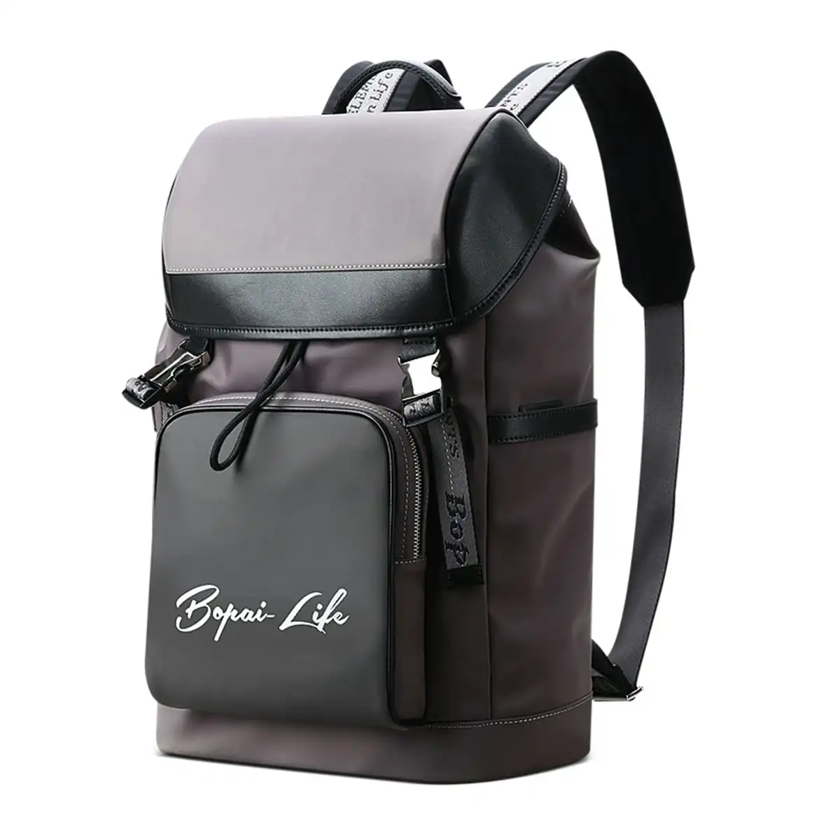Bopai Waterproof Outdoor Sport Easy Daypack With Usb Charging 15.6" Smart Laptop Travel Backpack B1718 Grey