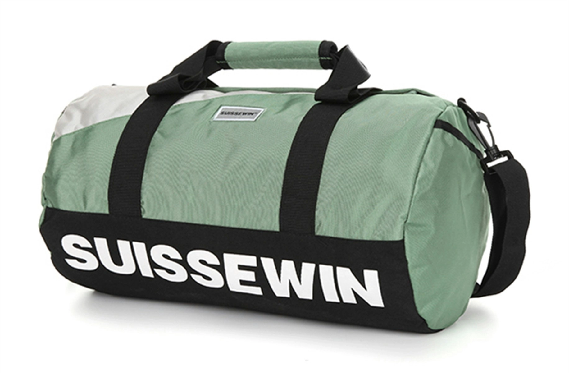 Suissewin Swiss Water-Resistant Gym Sport Bag Crossbody Travel Duffel Bag SNK18008 Green