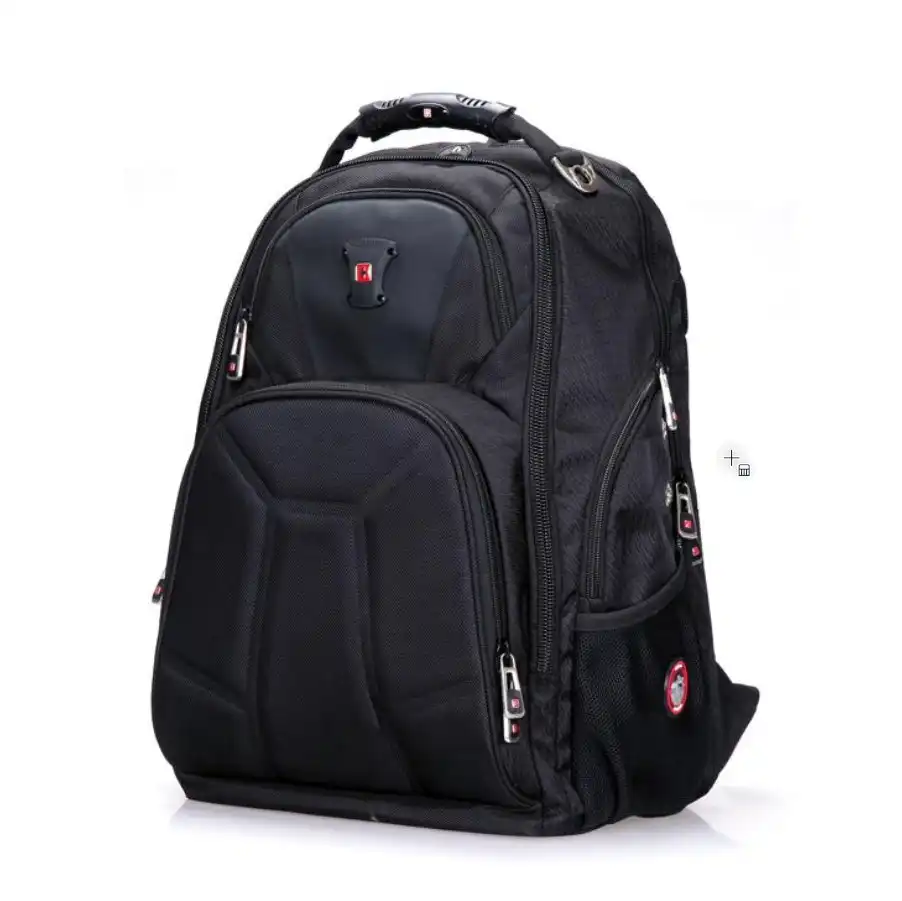 Swisswin Swiss Water-Resistant 17" Laptop Backpack School Backpack Travel Shoulder Bag Black SW9807
