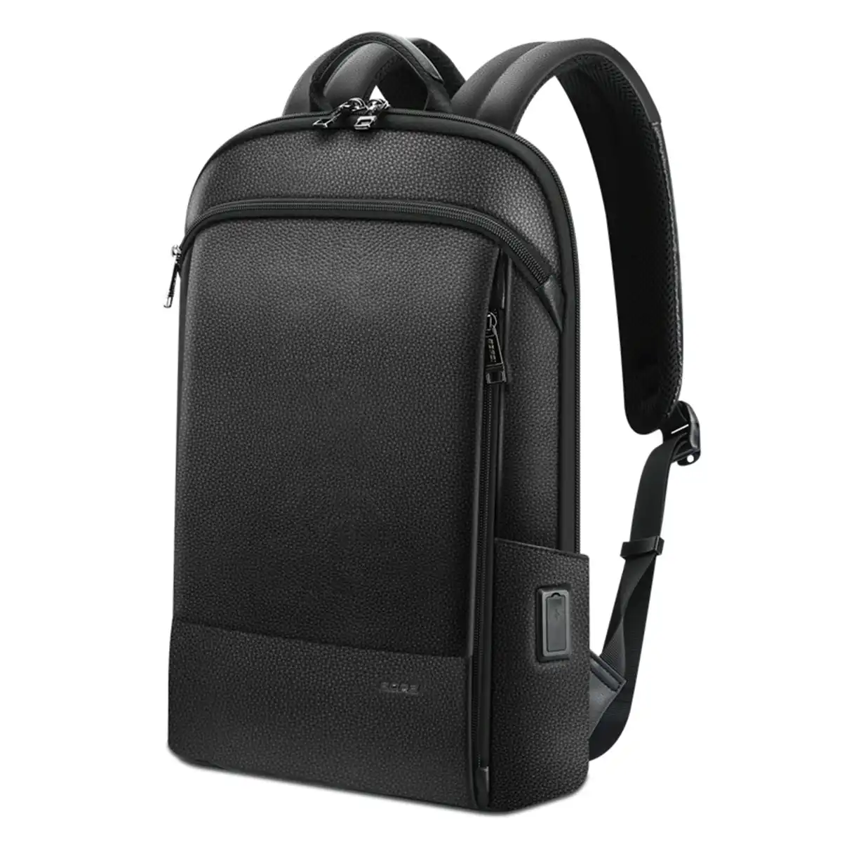 Bopai Anti-Theft Smart Laptop Backpack & Usb Charging Luxury Leather Business Travel Backpack Black B52711