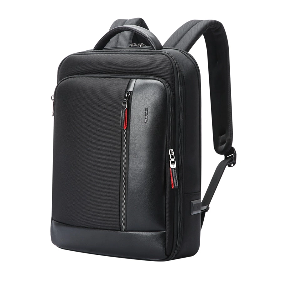 Bopai Luxury Leather & Microfibre Anti-Theft Business And Travel With Usb Charging Backpack 15.6" Laptop B6641