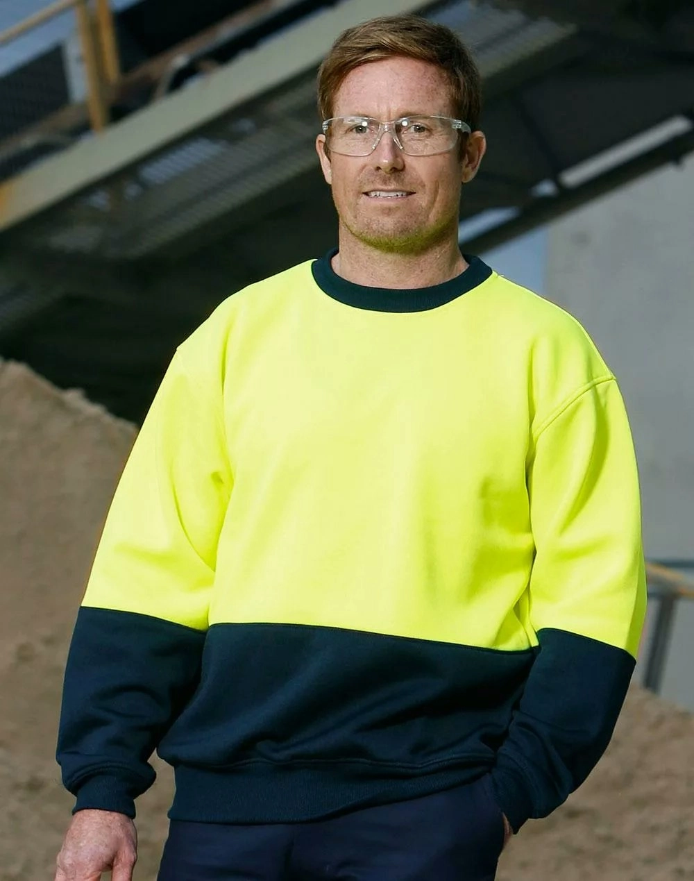 HI VIS 2 Tone Crew Neck