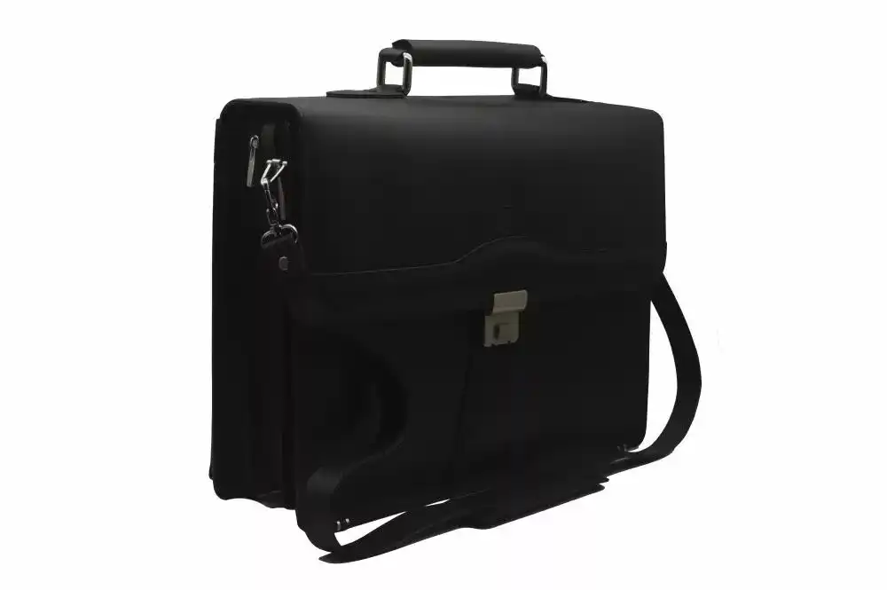 AU Fashion Executive Leather Bag-Dark Brown