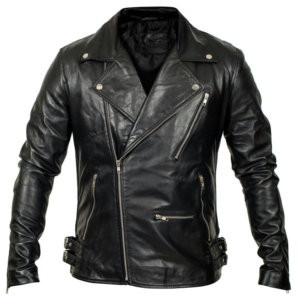 Marlon Brando Leather Jacket /Black Sheepskin