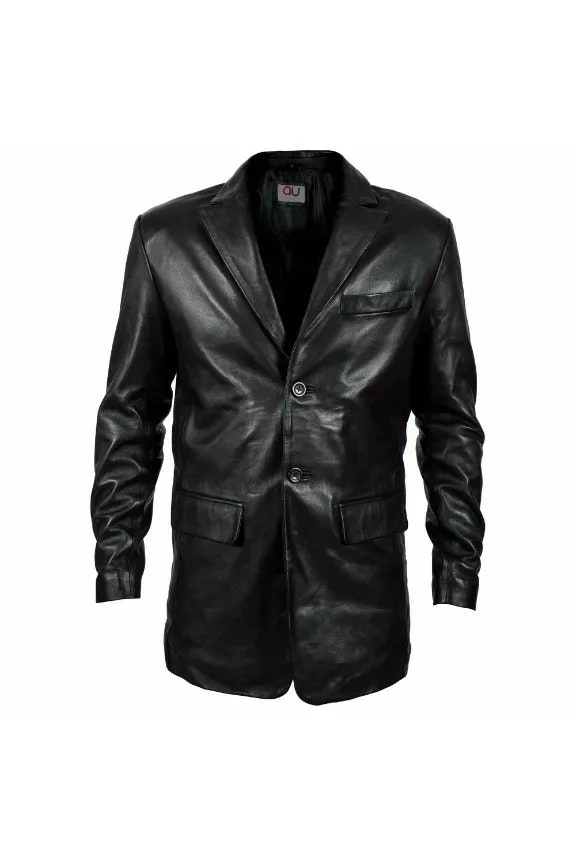 Degra Slim Fit Leather Coat